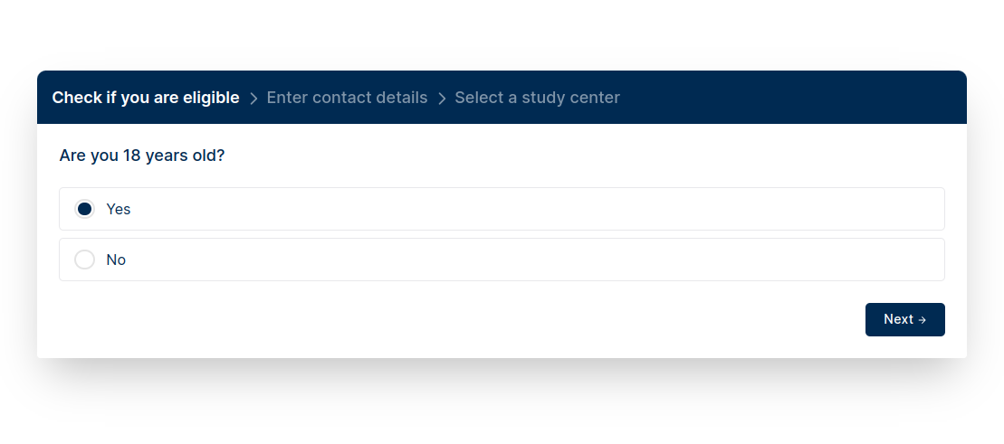 prescreener placeholder